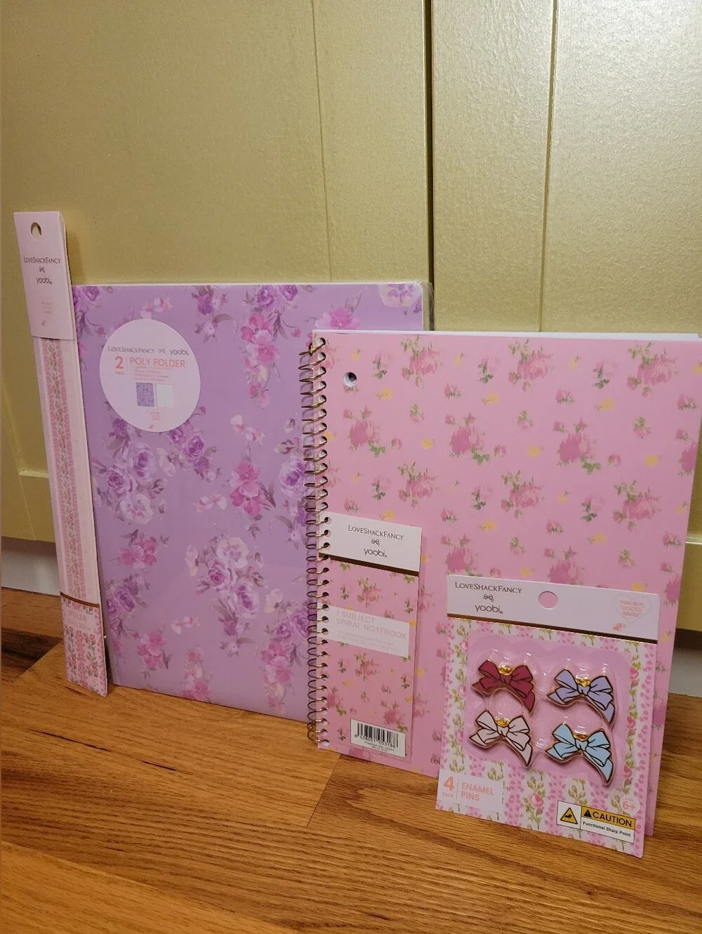 NWT LoveShackFancy x Yoobi Limited Edition Back to School 4 Pc Bundle Set